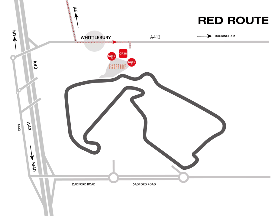 Escapade British Grand Prix Parking Maps