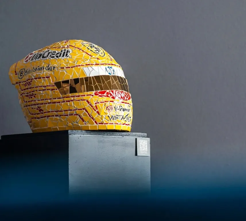 Dave O'Brien Lewis Hamilton Ceramic Helmet