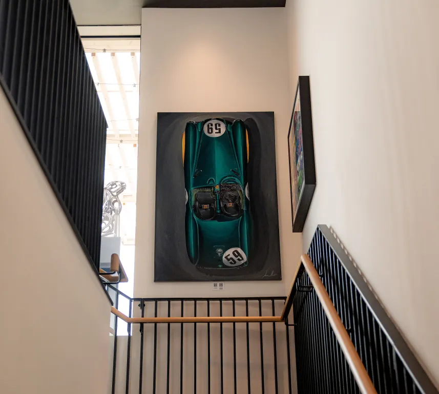 Aston Martin DB3S Aerial Portrait by Ana Herrero